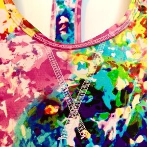 Body Central Multicolor Abstract Racerback Tank‎ Top